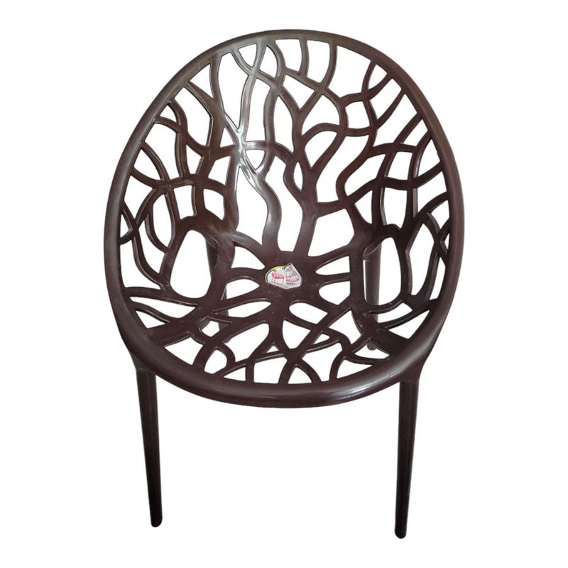 كرسي مارسيليا من خورشيد بلاست للبلاستيك - بني